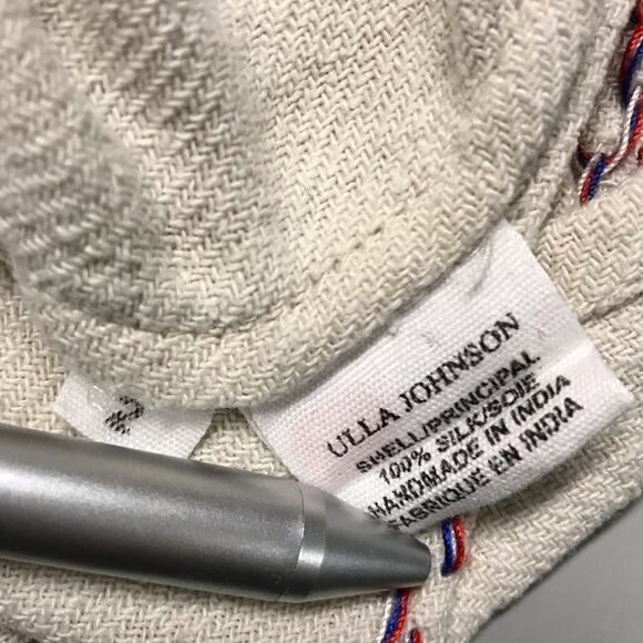 Ulla Johnson Katya Natural Crochet Embroidered Red Blue Ivory Silk Knit Blouse 2 - Picture 15 of 15